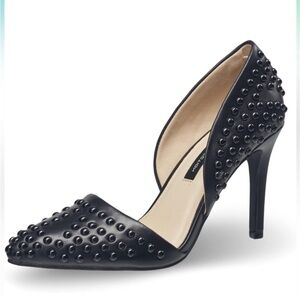 French Connection Elegant Black Studded Heels- worn twice